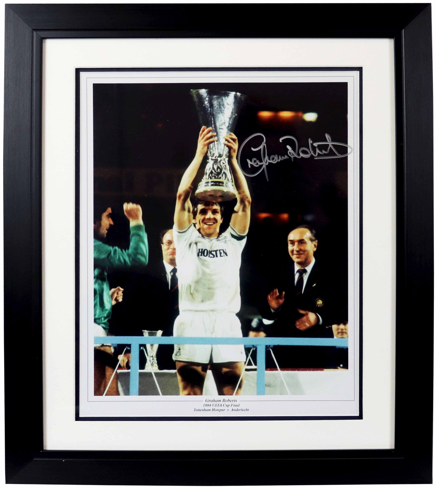 Graham Roberts signed photograph UEA Cup Final 1984 - Memorabilia Framers Shop